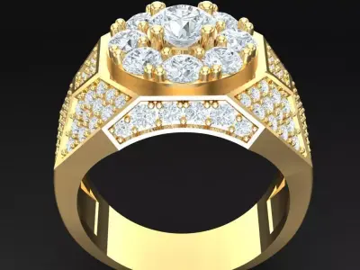 Luxury Men Rings Designs 5MR061 3D print model