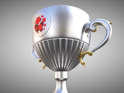 ISL  football Trophy 3D model