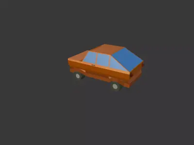 3d Race Car Low polygon 3D model