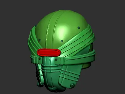 helmet high poly sculpt 3d printable  3D model 59