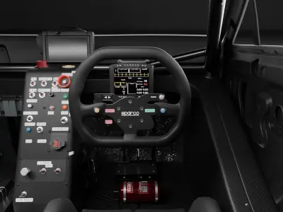 Generic Race Car Interior Based on GT3 and GT300 Low-poly 3D model