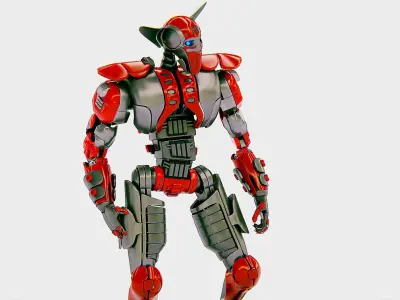 VILLAIN DROID CHAOS  Rigged for Unreal Engine - Unity - MIXAMO  3D model