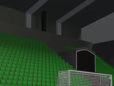 LOW POLY Football Stadium Free low-poly 3D model Free low-poly 3D model