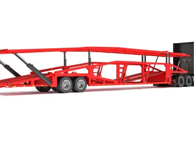 Car Hauler Trailer Semi Truck  3D model