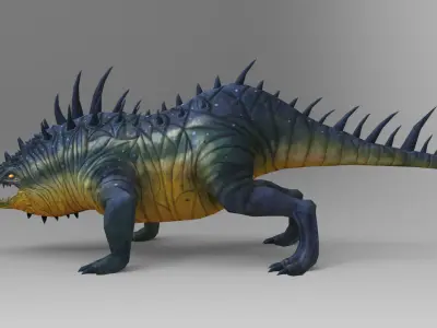 Comodo Dragon Game monster Low-poly 3D model