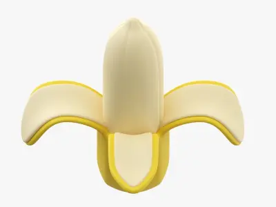 Banana fruit stylized  3D model