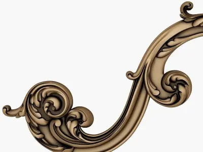 Carved crown decor for cnc 3D model