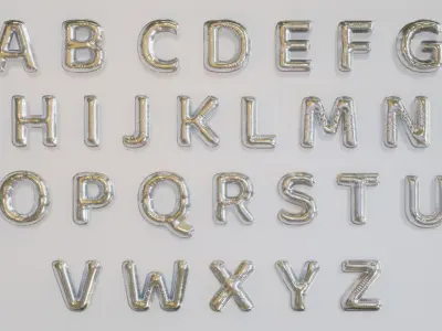 Balloon Alphabet 3D model