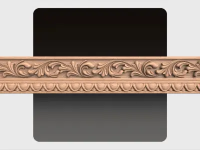 Carved decor ornament for cnc 03 3D model