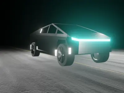 TESLA CYBERTRUCK Low-poly 3D model