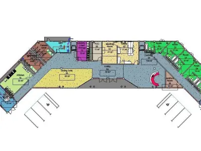 3 story commercial building with complete MEP 3D model