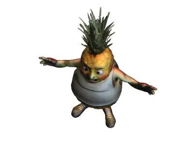 Cartoon Pineapple Warrior  3D model