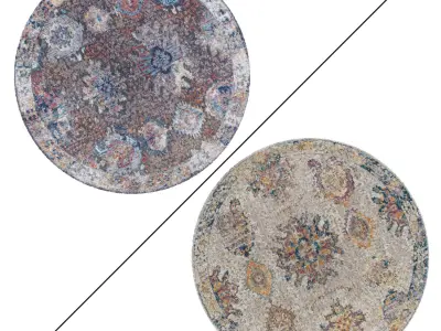 Round Rug Set 62 3D model