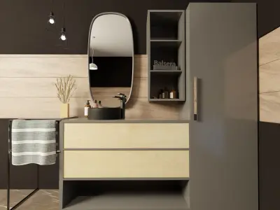 Modern bathroom cabinet design 3D model