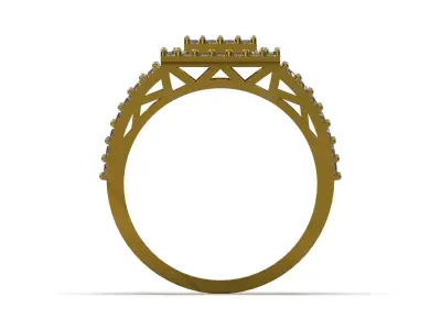 Luxury Gold Ring Ready for 3D Manufacturing jr00348 3D print model