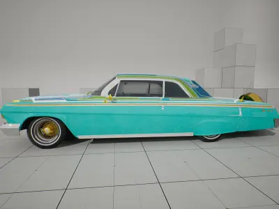 Chevrolet Impala 1962 Custom Car Low-poly 3D model