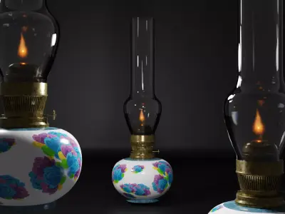 Petrol Lamp Low-poly 3D model