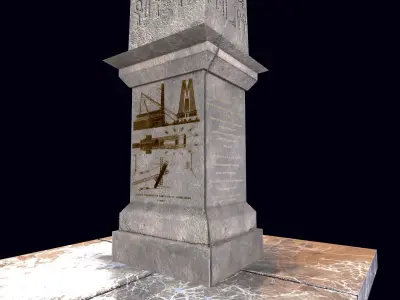 Obelisque du Louxor Low-poly 3D model