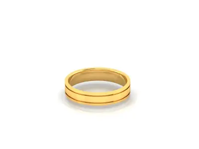 Band 3dm Render Details gold ring 3D print model