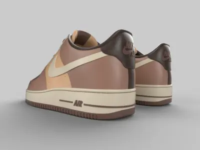 NIKE air force brown 3D model