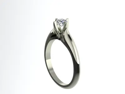 Engagement ring 18 mm 3D print model