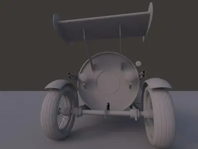 Car  antique model coupe Low-poly 3D model