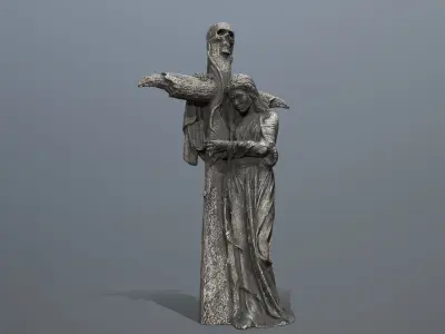 woman Statue Low-poly 3D model