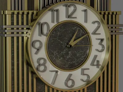 Art Deco Table Clock 3D model