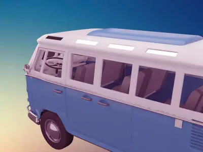 Volkswagen transporter camping 3D model