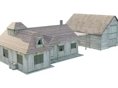 Old House Low-poly 3D model
