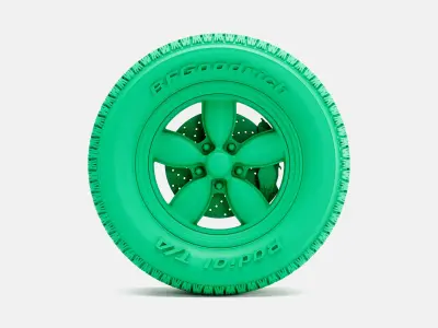 15x6 Daisy Wheel BFGoodrich Radial TA Tire 3D print model