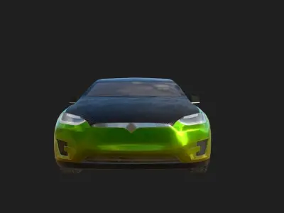 Tesla Model X 2016 Custom car Low-poly 3D model