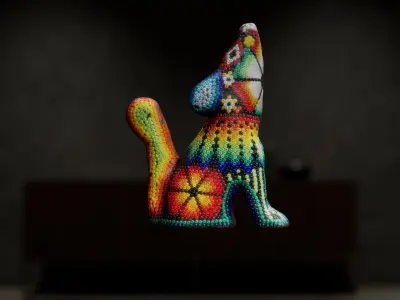 Wolf Bead Figure 3D model