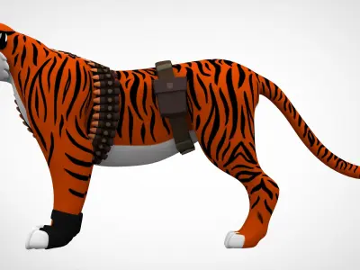TF2 Heavy Tiger Low-poly 3D model