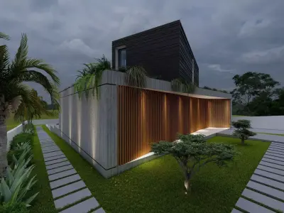 Minimalistand and brutalist House 3D model