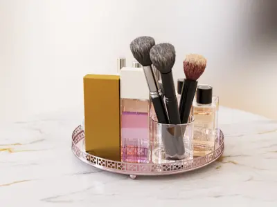 Cosmetics and perfume tray 3D model