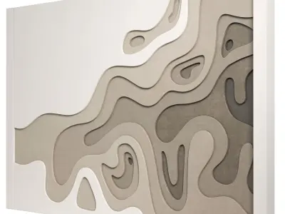 Decorativ panel wave 26 3D model