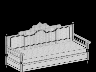 Vintage Arabic Sofa 3D model
