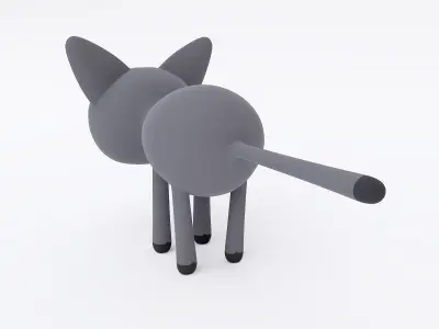 Cat cartoon 3d model 3D model
