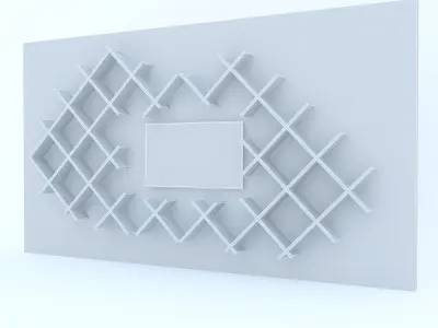 Shelf And Television Free low-poly 3D model