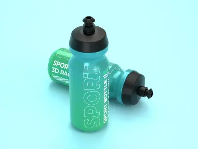 Sport Bottle 3D Packaging 3D model