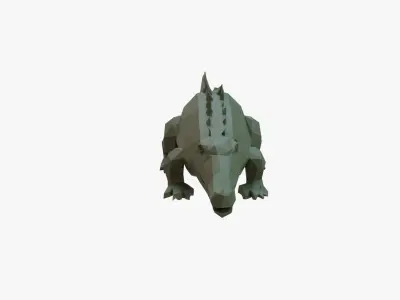 Crocodile low poly Low-poly 3D model