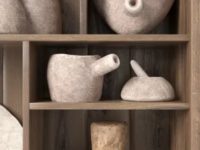 Dishes clay rack n3 3D model