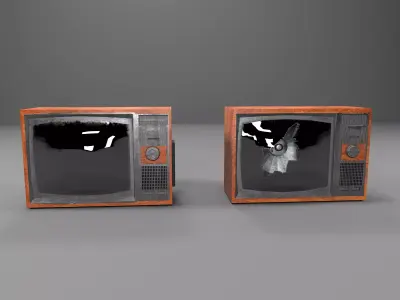 Tv Set  Low-poly 3D model