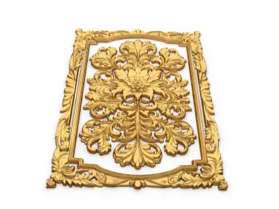 classical door decor 04 3D model