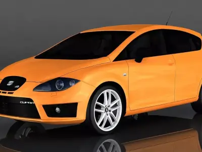 Seat Leon Cupra 2012 Low-poly 3D model