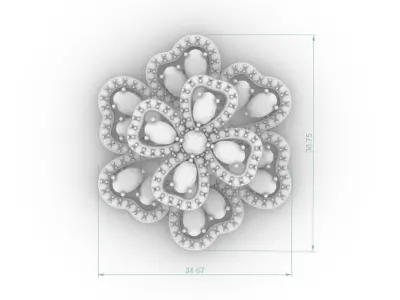 FLOWER PENDANT  3D print model purchase