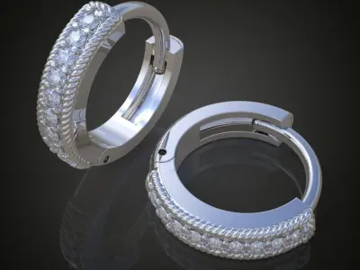 Exclusive Earrings model 3D printable model 0117-9ol 3D print model