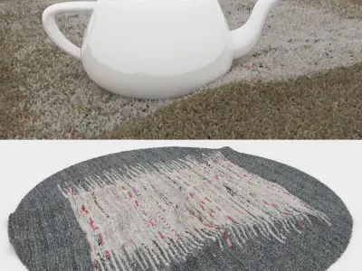 Round Rug Set 251 3D model