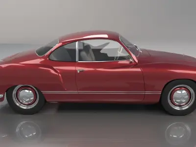 Volkswagen Karmann Ghia 1965 High Poly 3D model